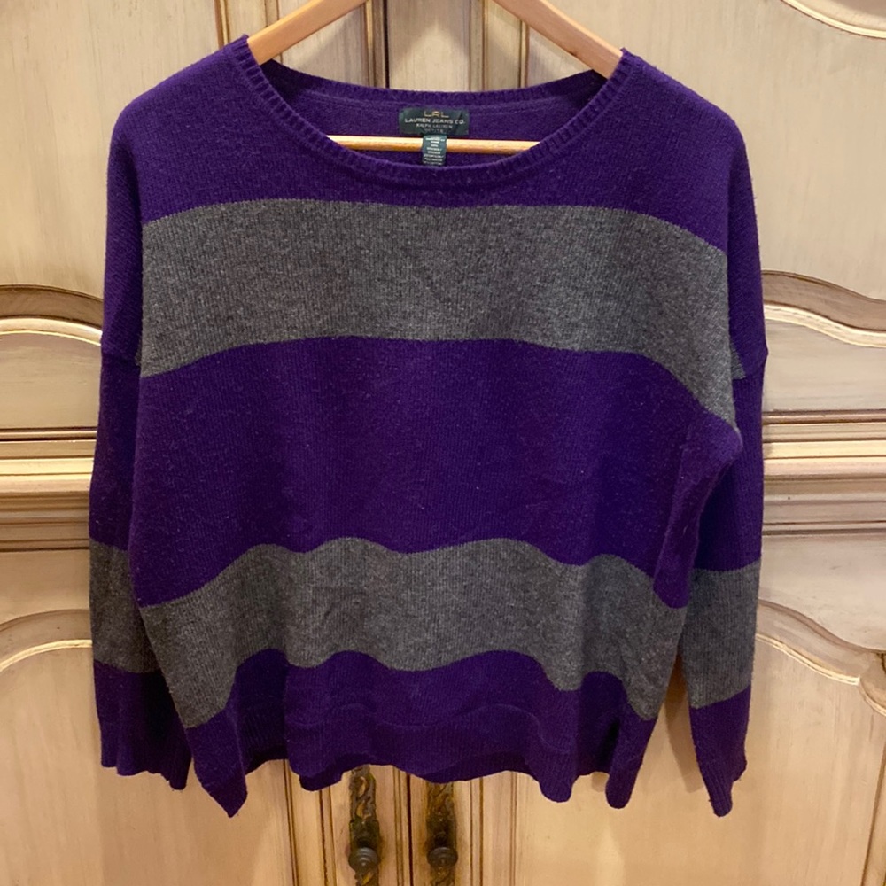 LRL Lauren Jeans Co high low sweater